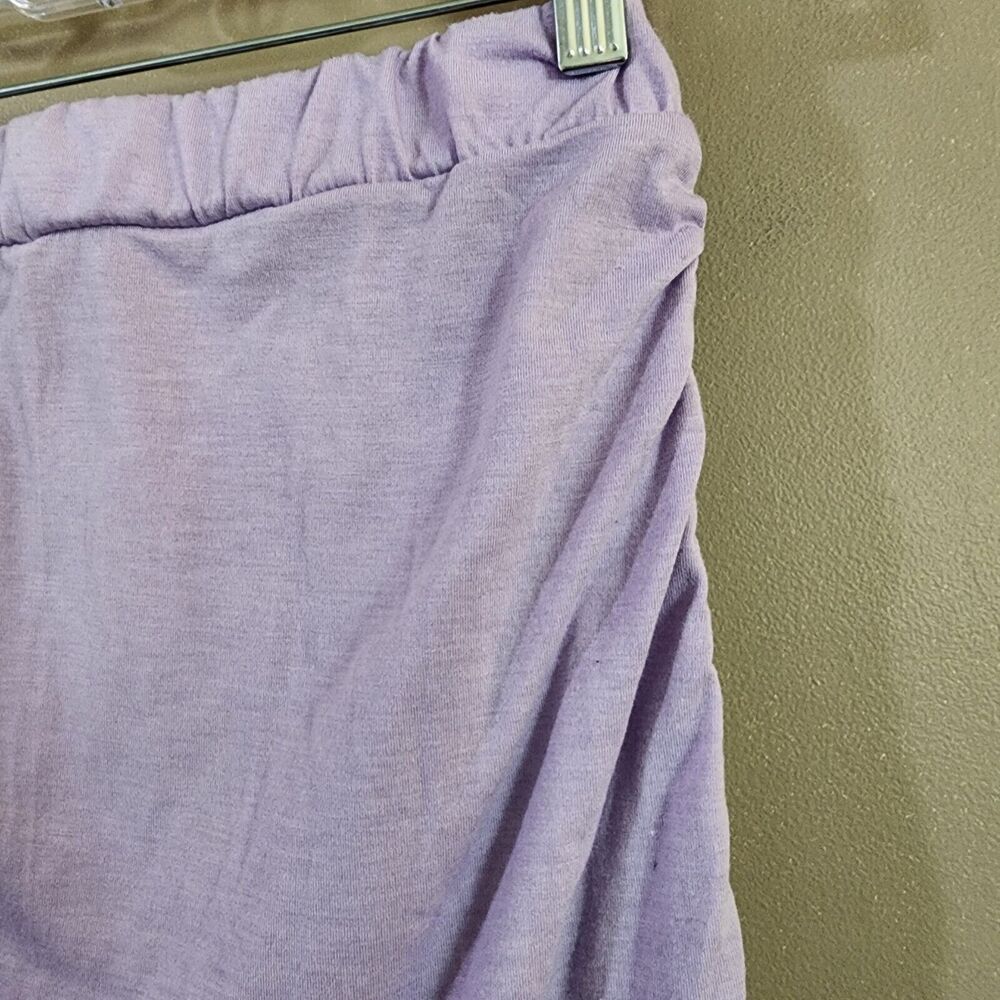 Set of 2 Romwe Womens Strapless Tube Tops Size M S Purple Gray Ruched Sides - Picture 6 of 14